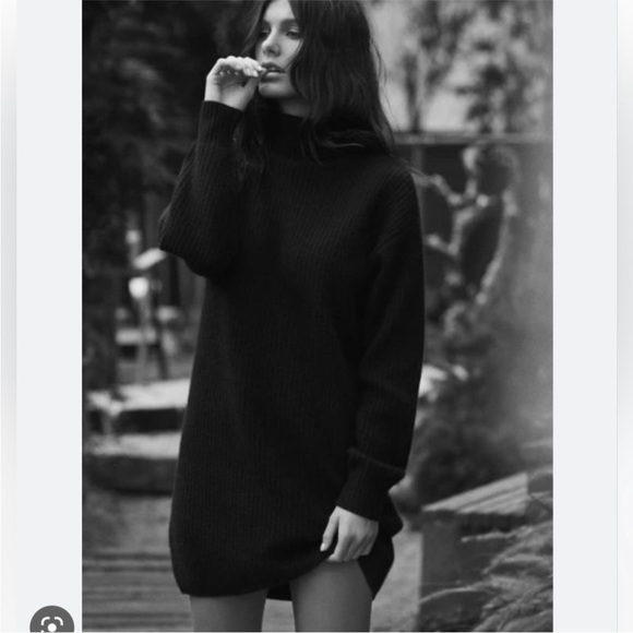 Camila Morrone x Naked Cashmere Sonya sweater dress black size S MSRP $395 - Picture 5 of 7